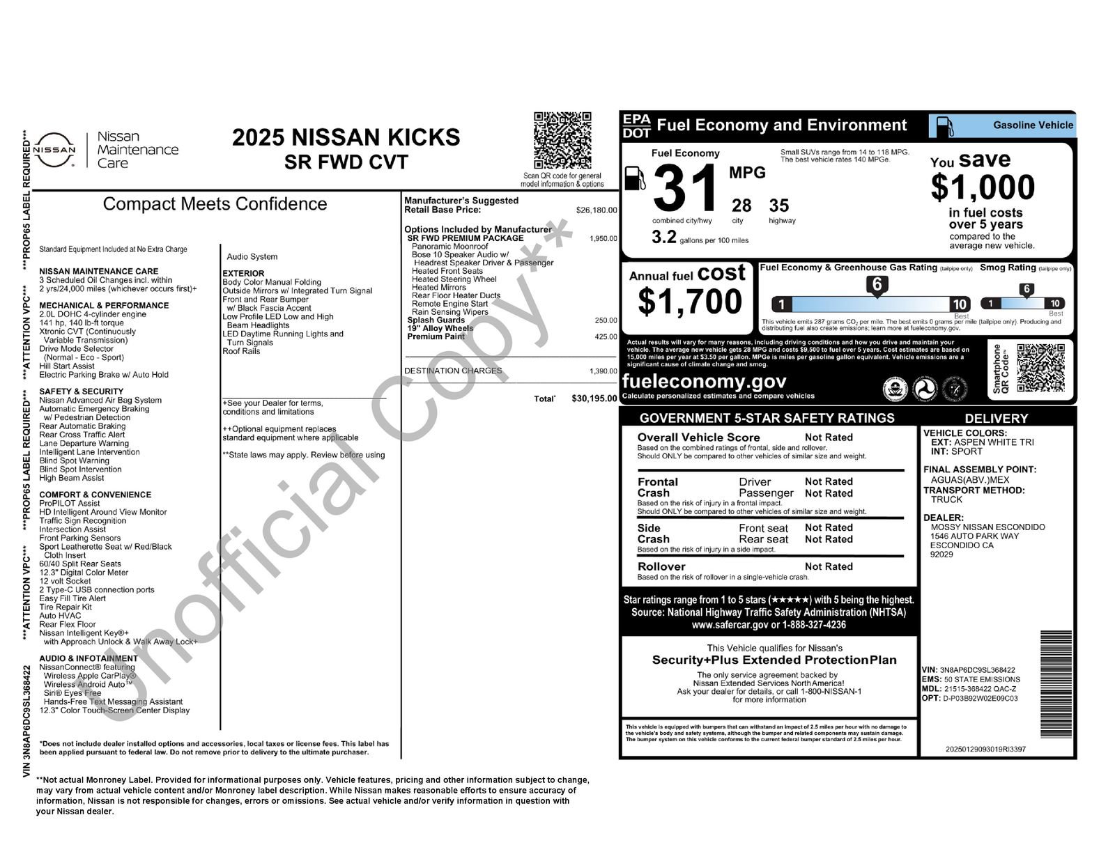 Used 2025 Nissan Kicks SR w/ SR Premium Package FWD image 10