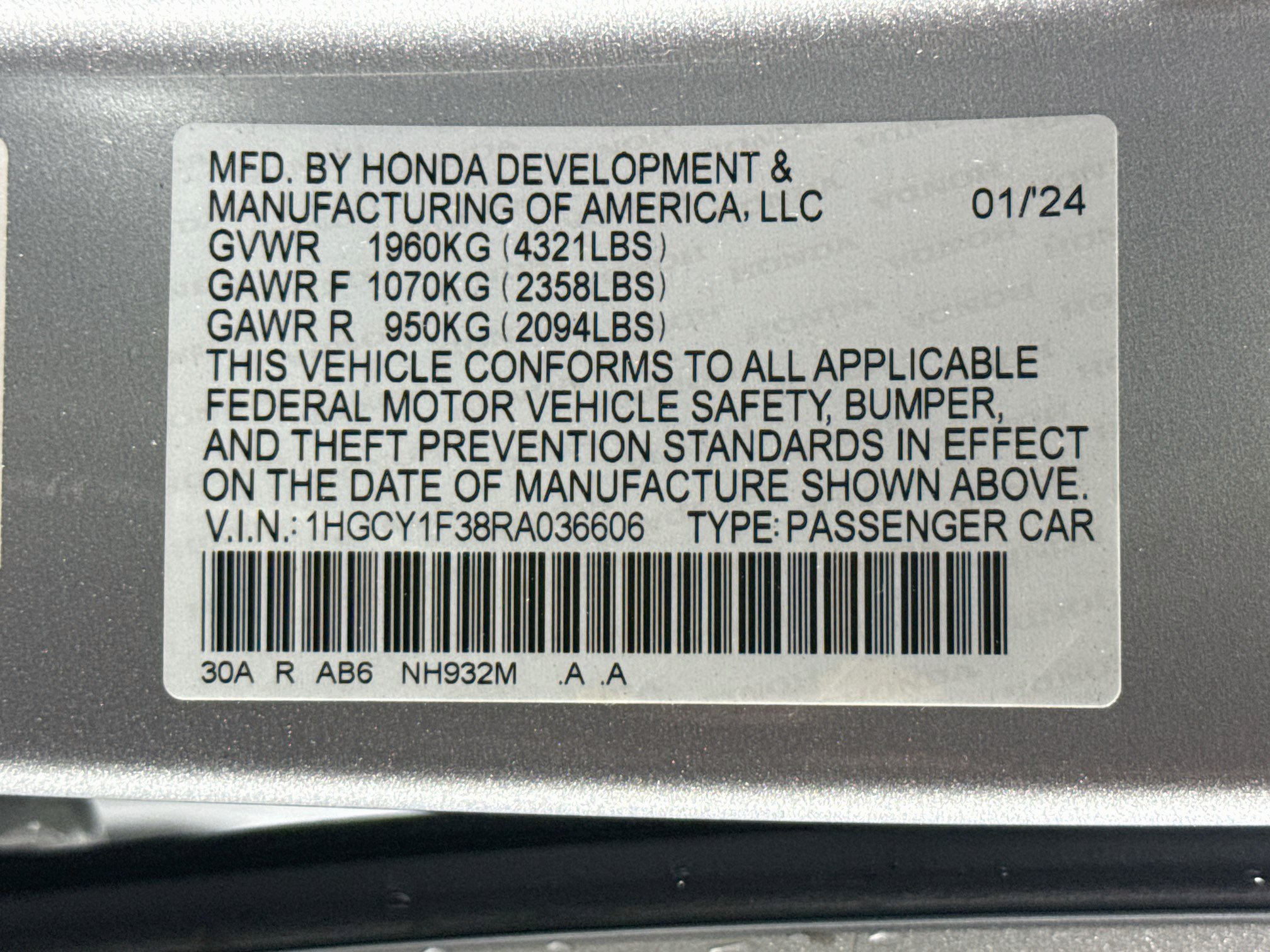 Certified 2024 Honda Accord EX image 38