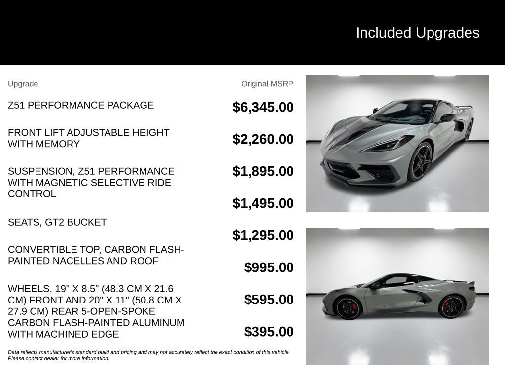 Used 2022 Chevrolet Corvette Stingray Preferred Conv w/ Z51 Performance Package RWD image 7
