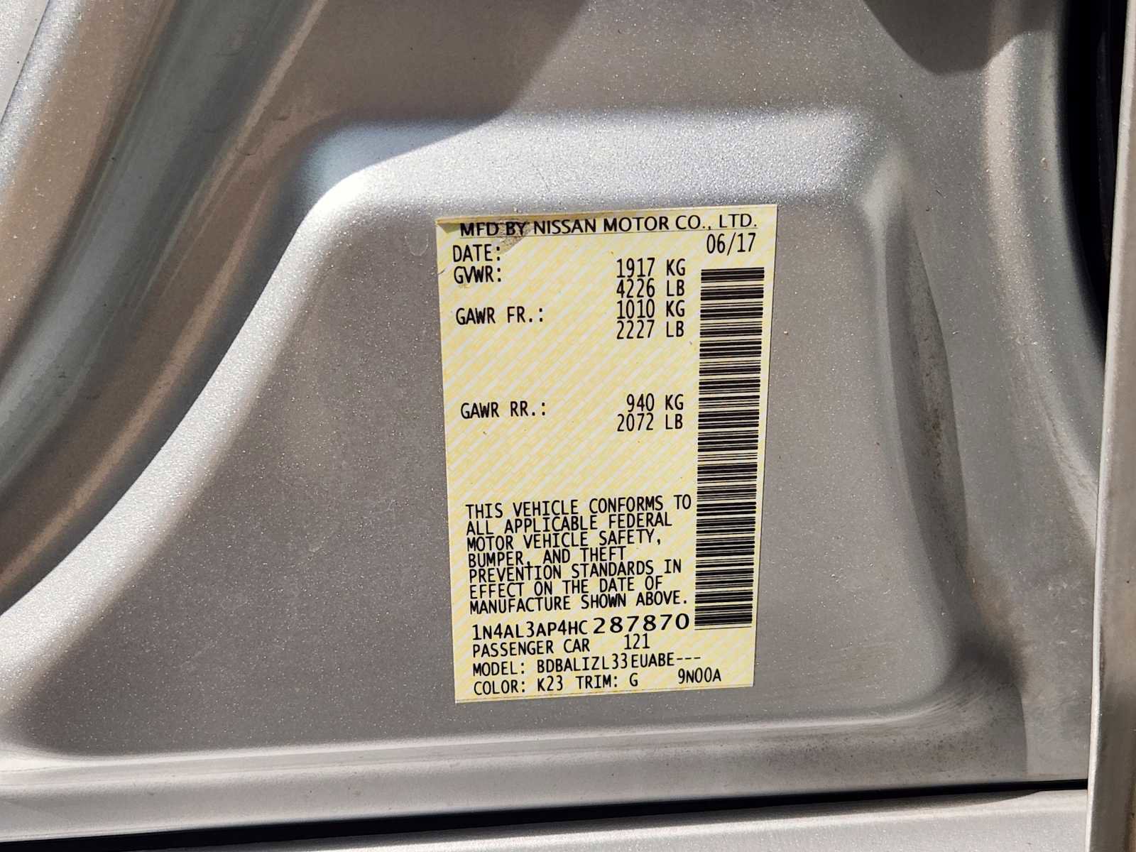 Used 2017 Nissan Altima 2.5 SV FWD image 33