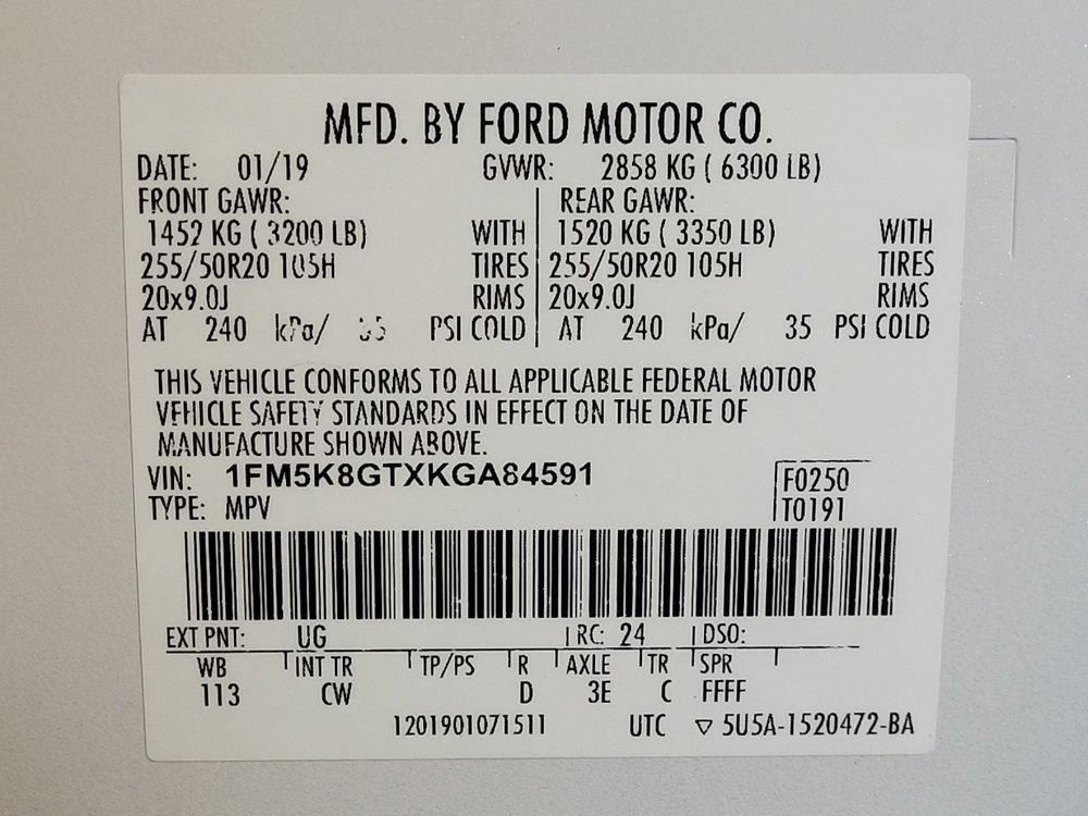 Used 2019 Ford Explorer Sport w/ Equipment Group 401A AWD/4WD image 33