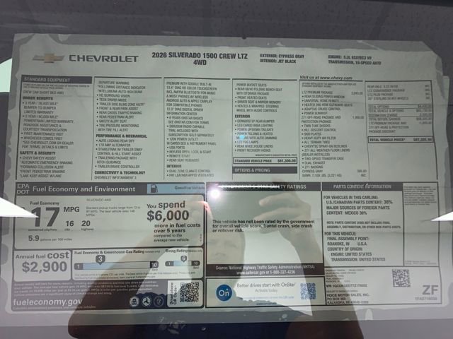 New 2026 Chevrolet Silverado 1500 LTZ w/ LTZ Premium Package image 37