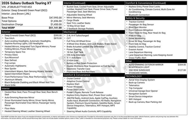 Used 2026 Subaru Outback Touring XT image 5