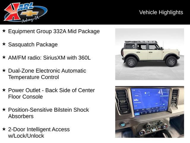 Used 2025 Ford Bronco Badlands w/ Sasquatch Package AWD/4WD image 2