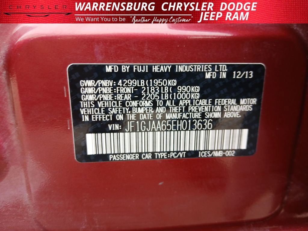 Used 2014 Subaru Impreza 2.0i image 10