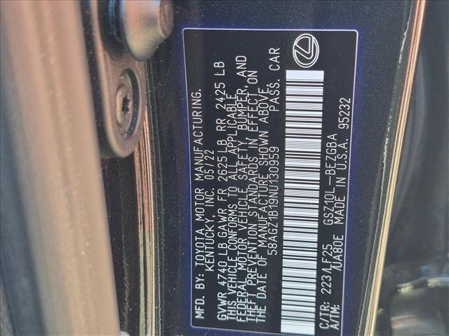 Certified 2022 Lexus ES 350 F Sport w/ Accessory Package FWD image 23