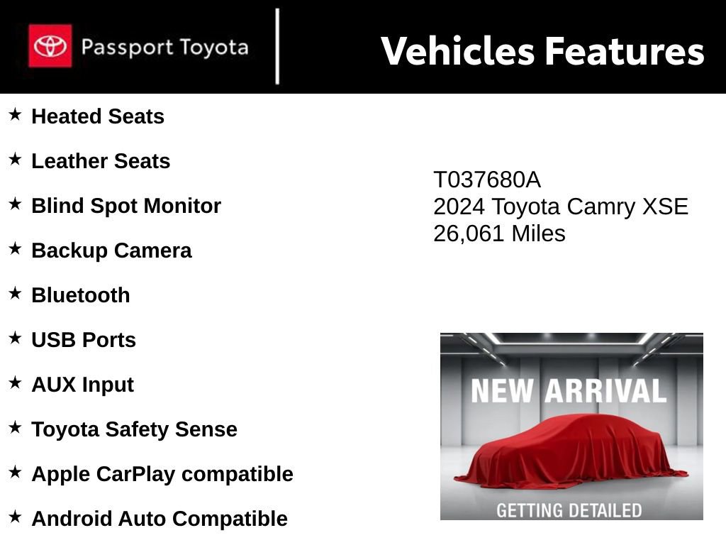 Used 2024 Toyota Camry XSE w/ Navigation Package image 2