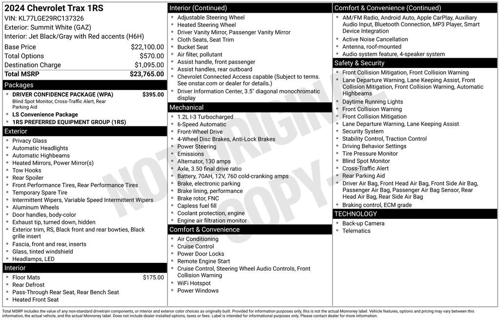 Used 2024 Chevrolet Trax RS w/ Driver Confidence Package image 2