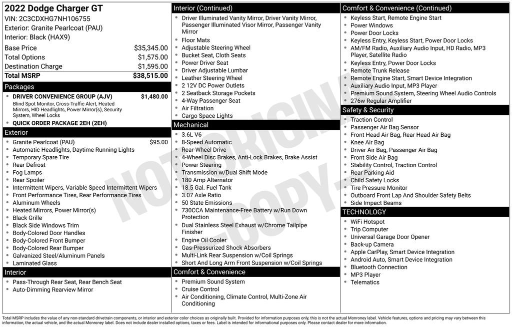 Used 2022 Dodge Charger GT w/ Driver Convenience Group image 7