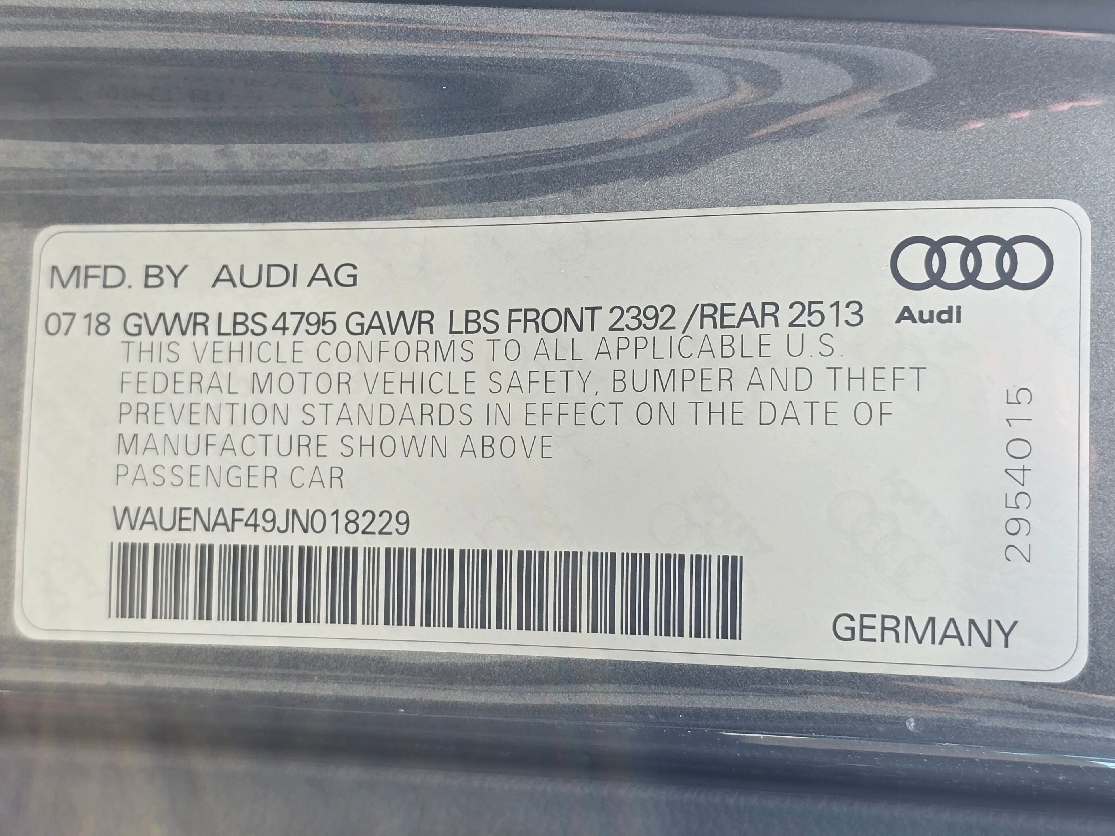 Used 2018 Audi A4 2.0T Premium Plus w/ Premium Plus Package AWD/4WD image 61