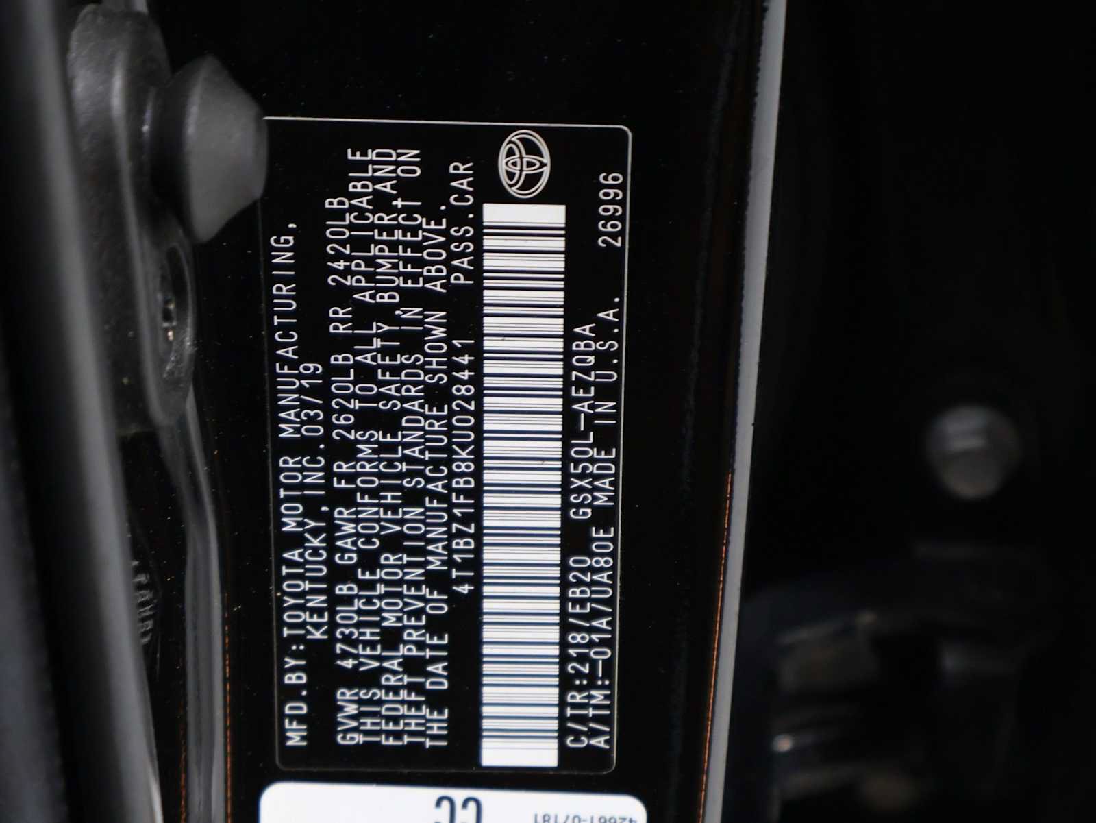 Used 2019 Toyota Avalon XSE w/ Protection Package FWD image 41