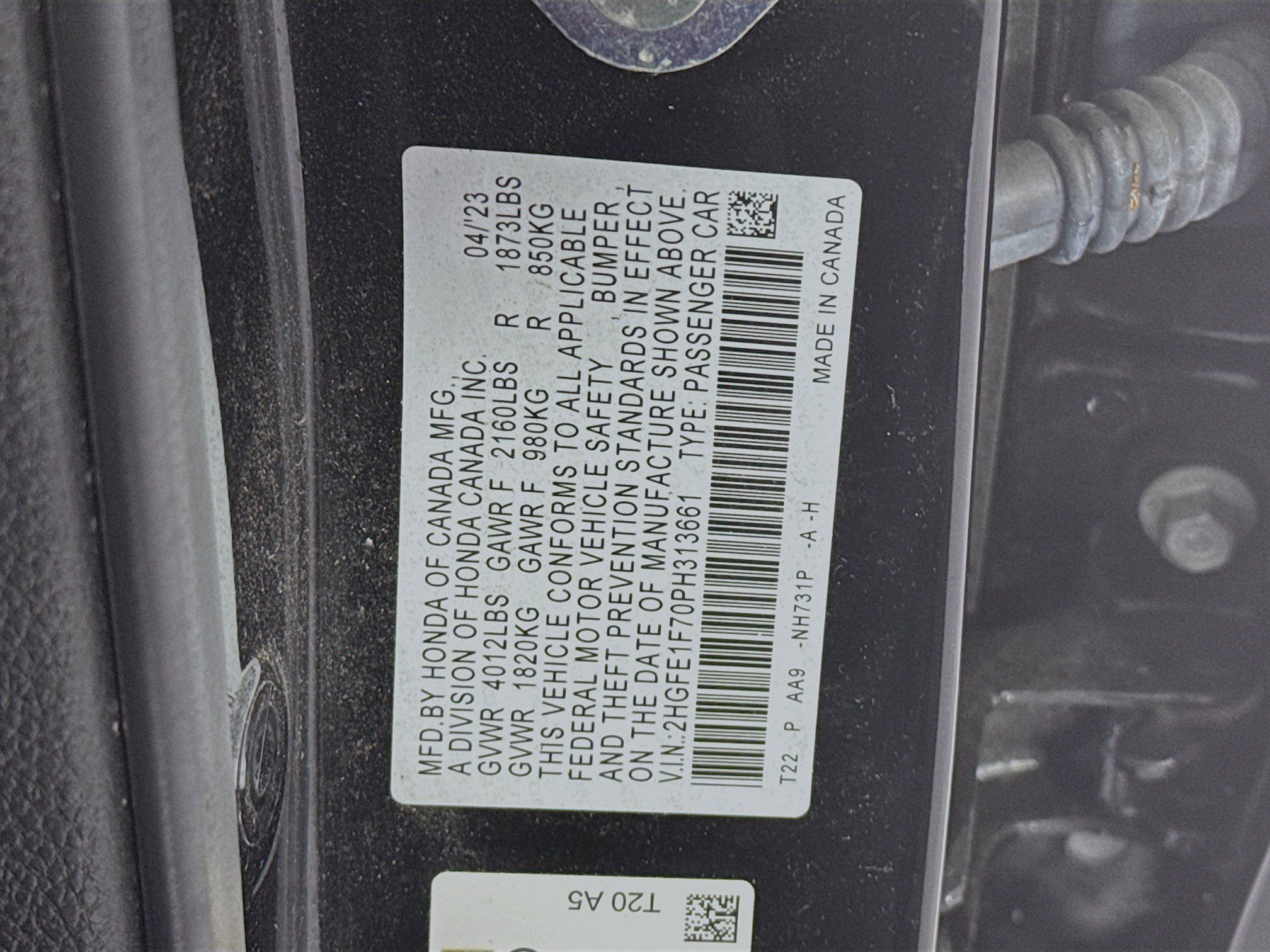 Certified 2023 Honda Civic EX image 31