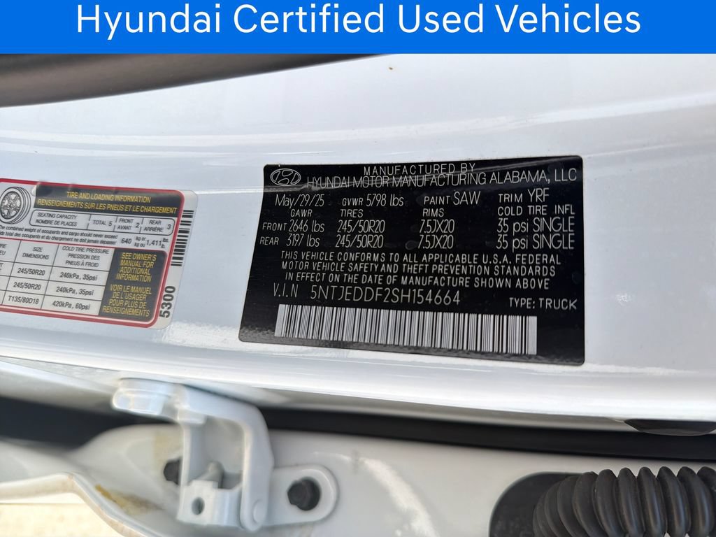 Certified 2025 Hyundai Santa Cruz Limited AWD/4WD image 32