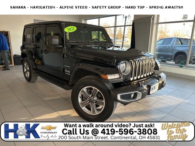 Used 2021 Jeep Wrangler Unlimited Sahara w/ Uconnect 4C Nav & Sound Group