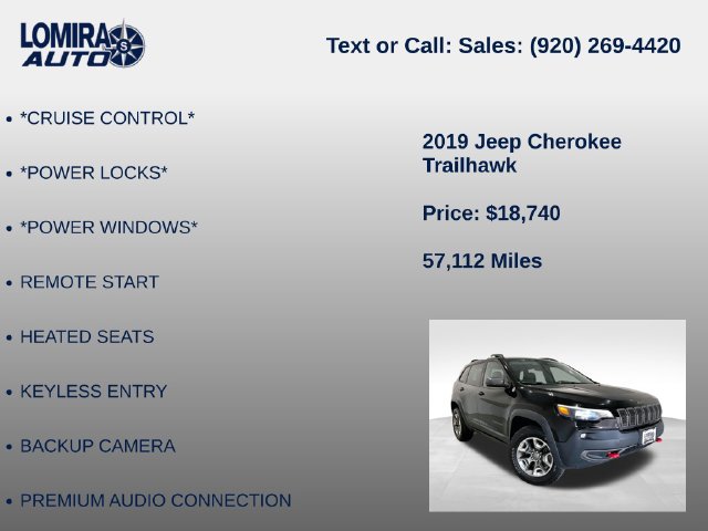 Used 2019 Jeep Cherokee Trailhawk w/ Comfort & Convenience Group AWD/4WD image 21