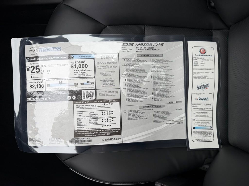 New 2025 MAZDA CX-5 AWD 2.5 S w/ Select Package image 33