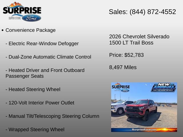 Used 2026 Chevrolet Silverado 1500 LT Trail Boss w/ LT Trail Boss Premium Package AWD/4WD image 22