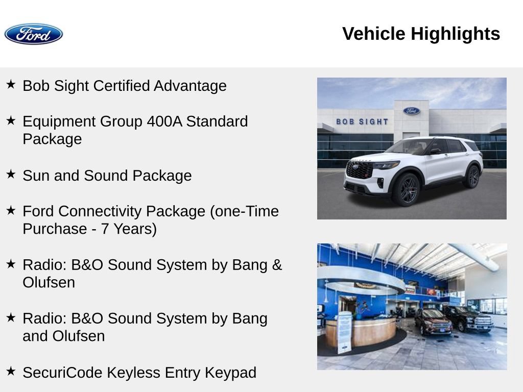 New 2026 Ford Explorer ST w/ Sun And Sound Package AWD/4WD image 2