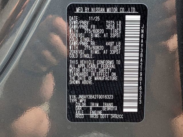 New 2026 Nissan Armada SL w/ Captain's Chari Seat Package image 36