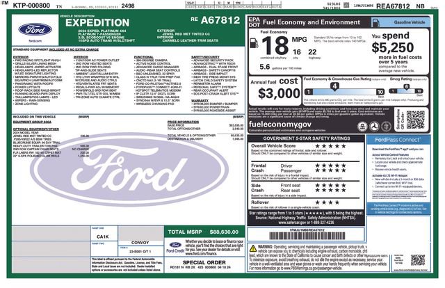 Certified 2024 Ford Expedition Platinum AWD/4WD image 19