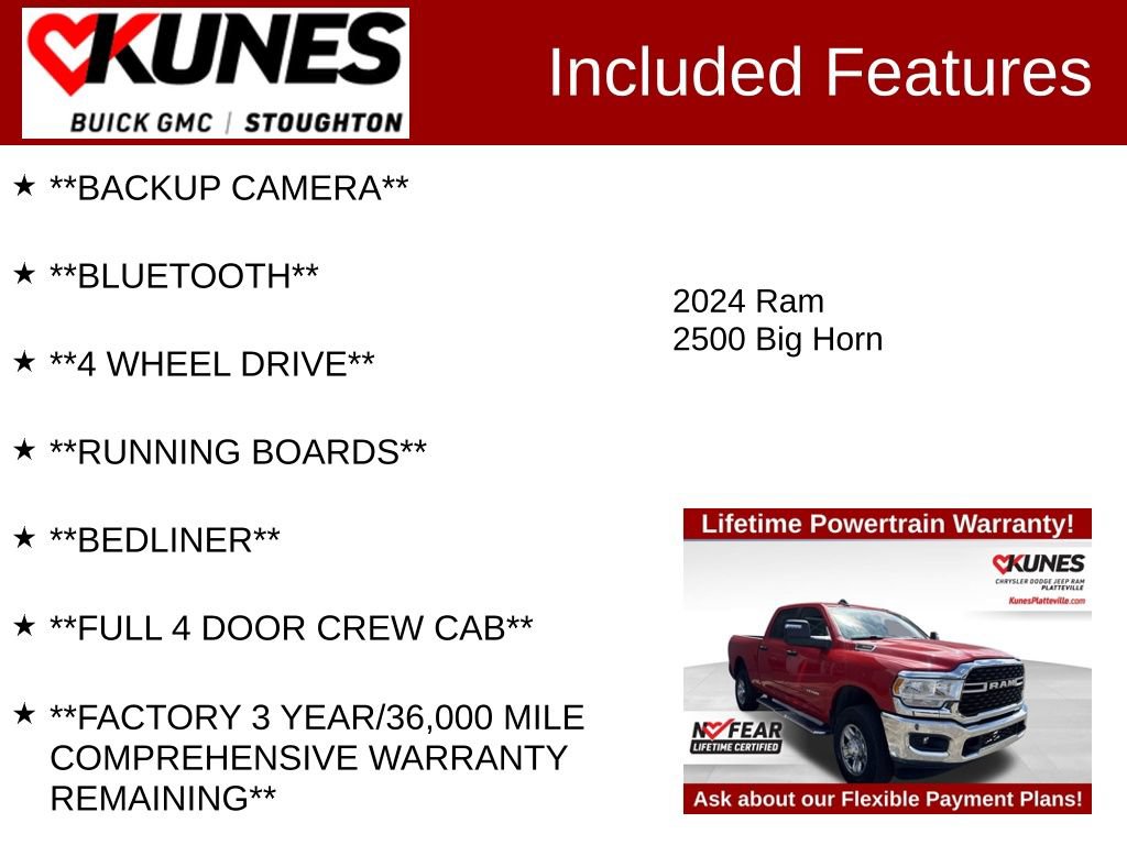 Used 2024 RAM 2500 Big Horn w/ Bed Utility Group AWD/4WD image 2