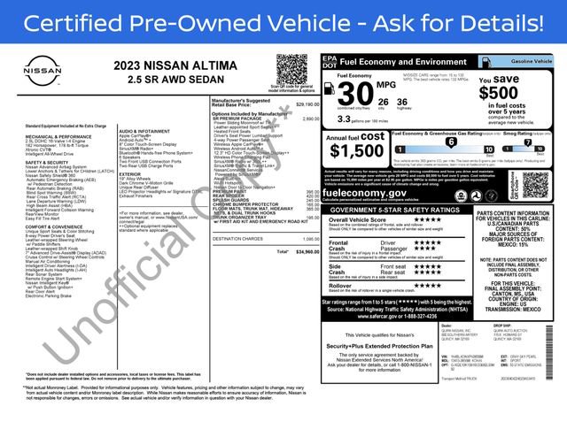 Used 2023 Nissan Altima 2.5 SR w/ SR Premium Package image 24