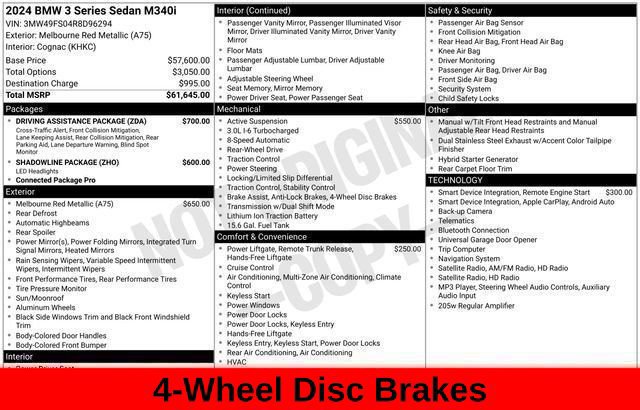 Used 2024 BMW M340i w/ Driving Assistance Package RWD image 60
