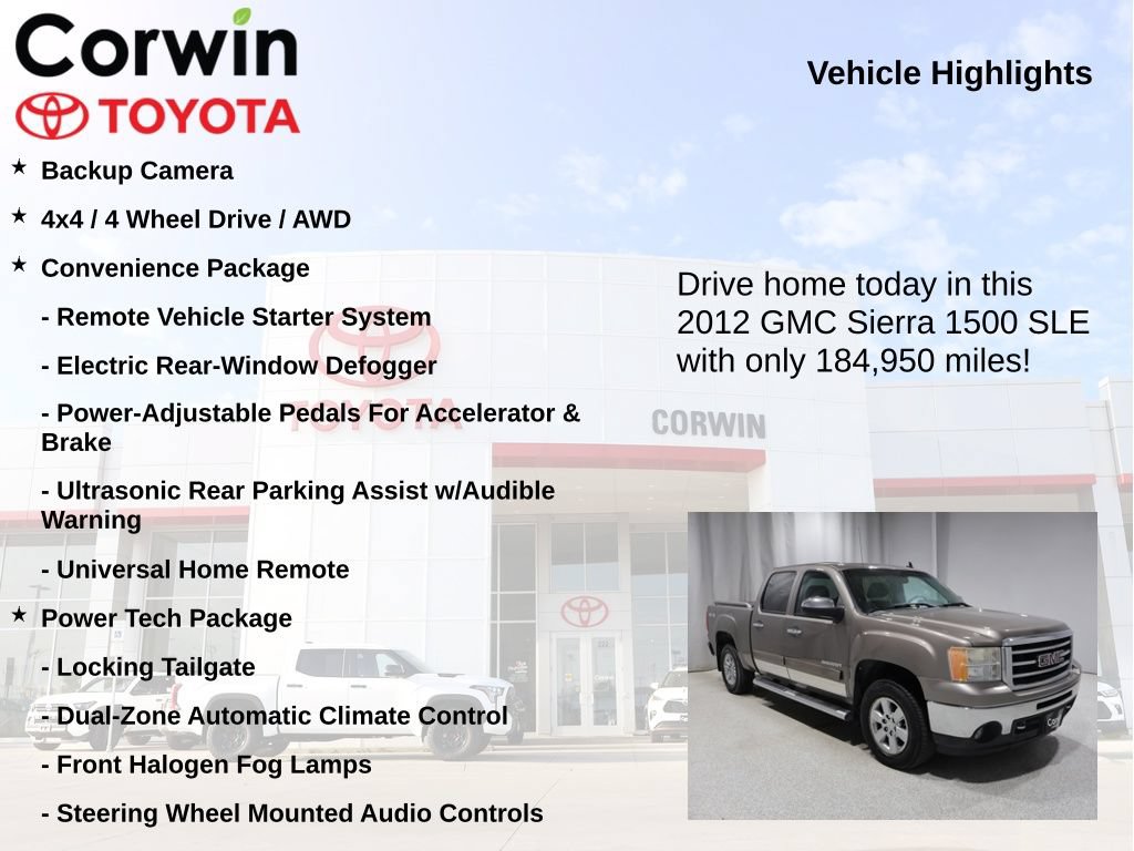 Used 2012 GMC Sierra 1500 SLE w/ Power Tech Package AWD/4WD image 7