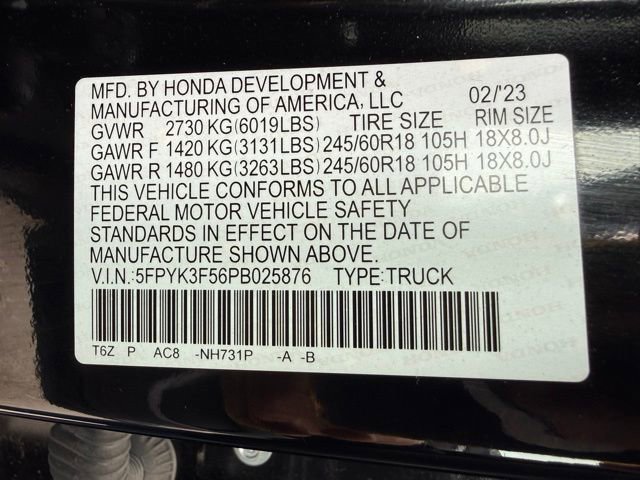 Used 2023 Honda Ridgeline RTL image 16