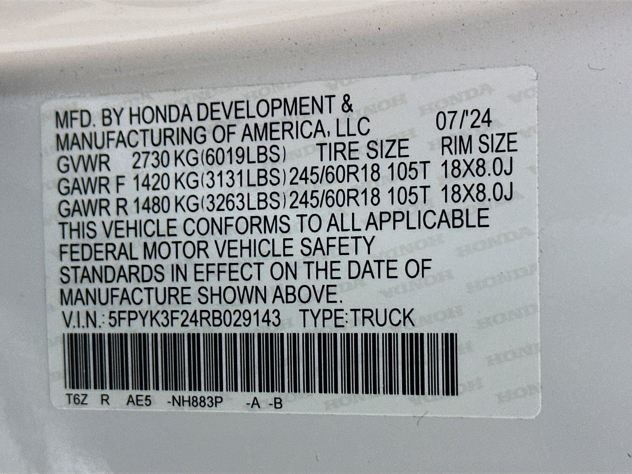 Used 2024 Honda Ridgeline Sport+ image 29