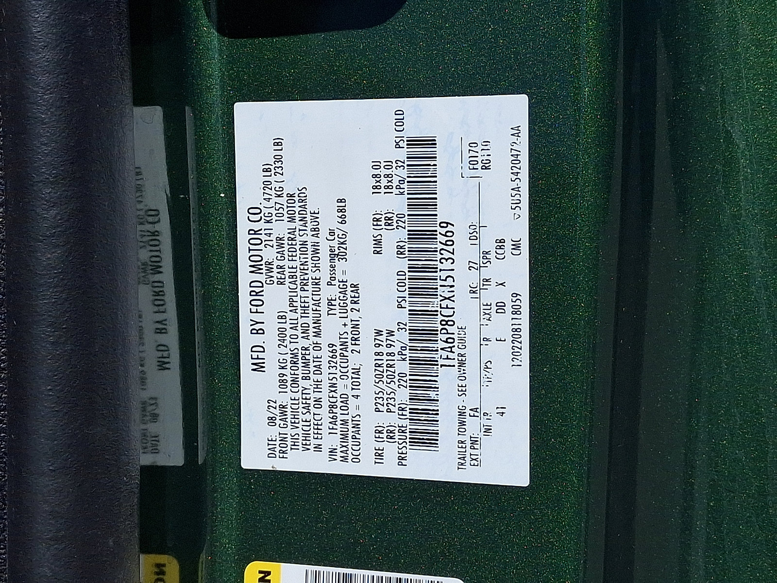 Certified 2022 Ford Mustang GT Premium RWD image 30