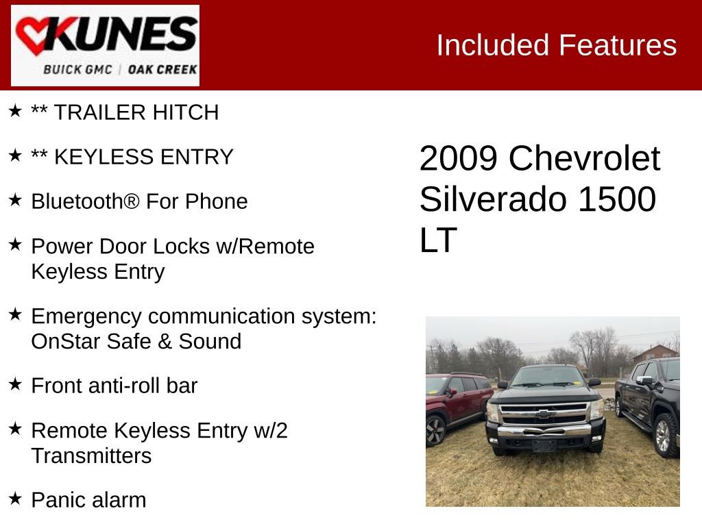 Used 2009 Chevrolet Silverado 1500 LT w/ Power Pack Plus image 2