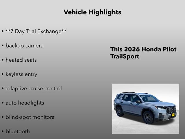 New 2026 Honda Pilot TrailSport image 5