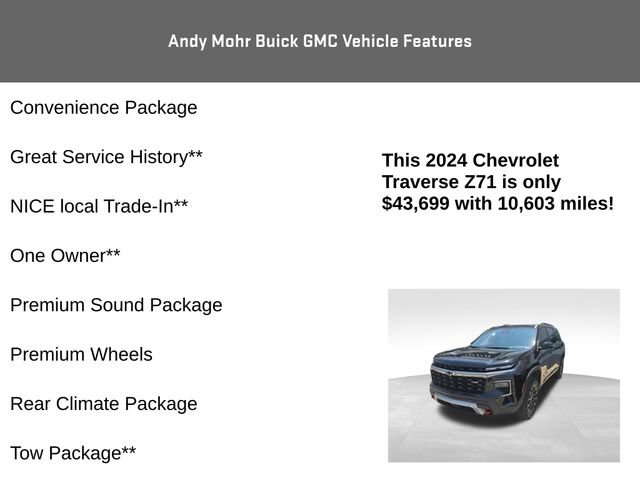Used 2024 Chevrolet Traverse Z71 w/ Enhanced Driving Package AWD/4WD image 8