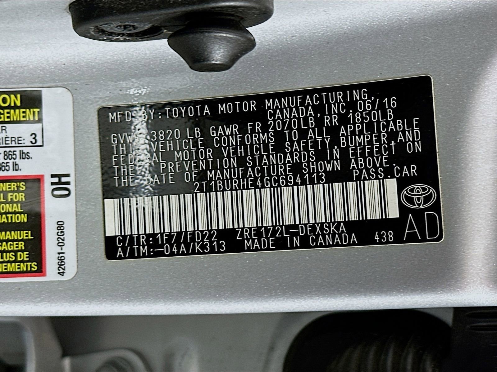 Used 2016 Toyota Corolla S w/ Body Protection Package #1 FWD image 31