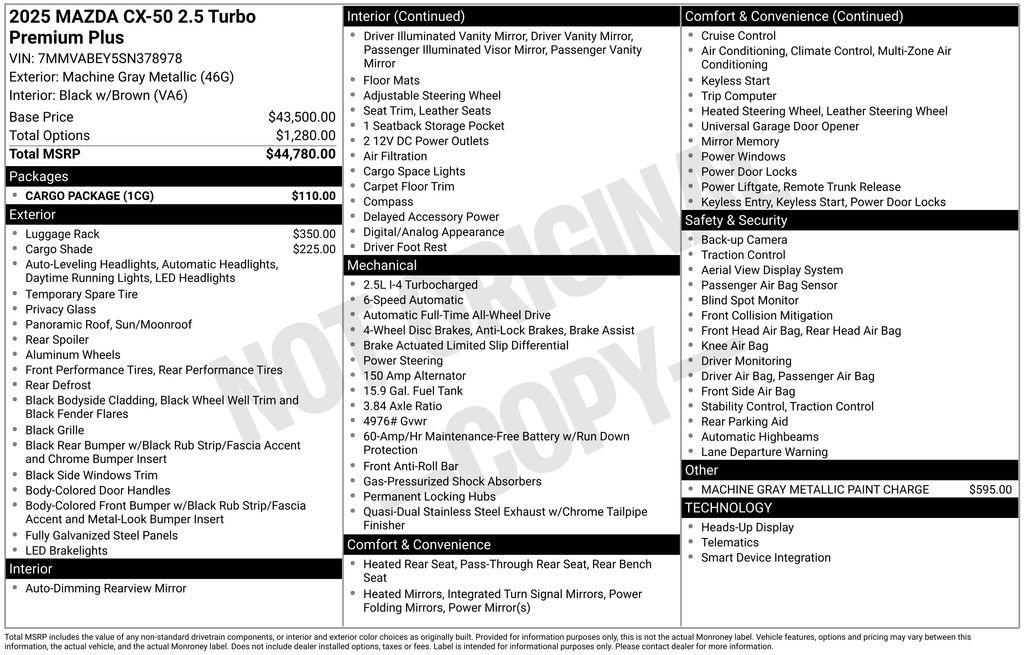 New 2025 MAZDA CX-50 2.5 Turbo w/ Cargo Package image 4