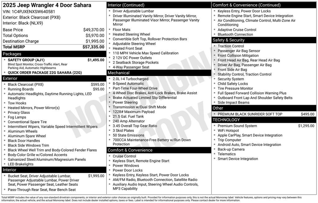 New 2025 Jeep Wrangler Sahara w/ Safety Group image 5