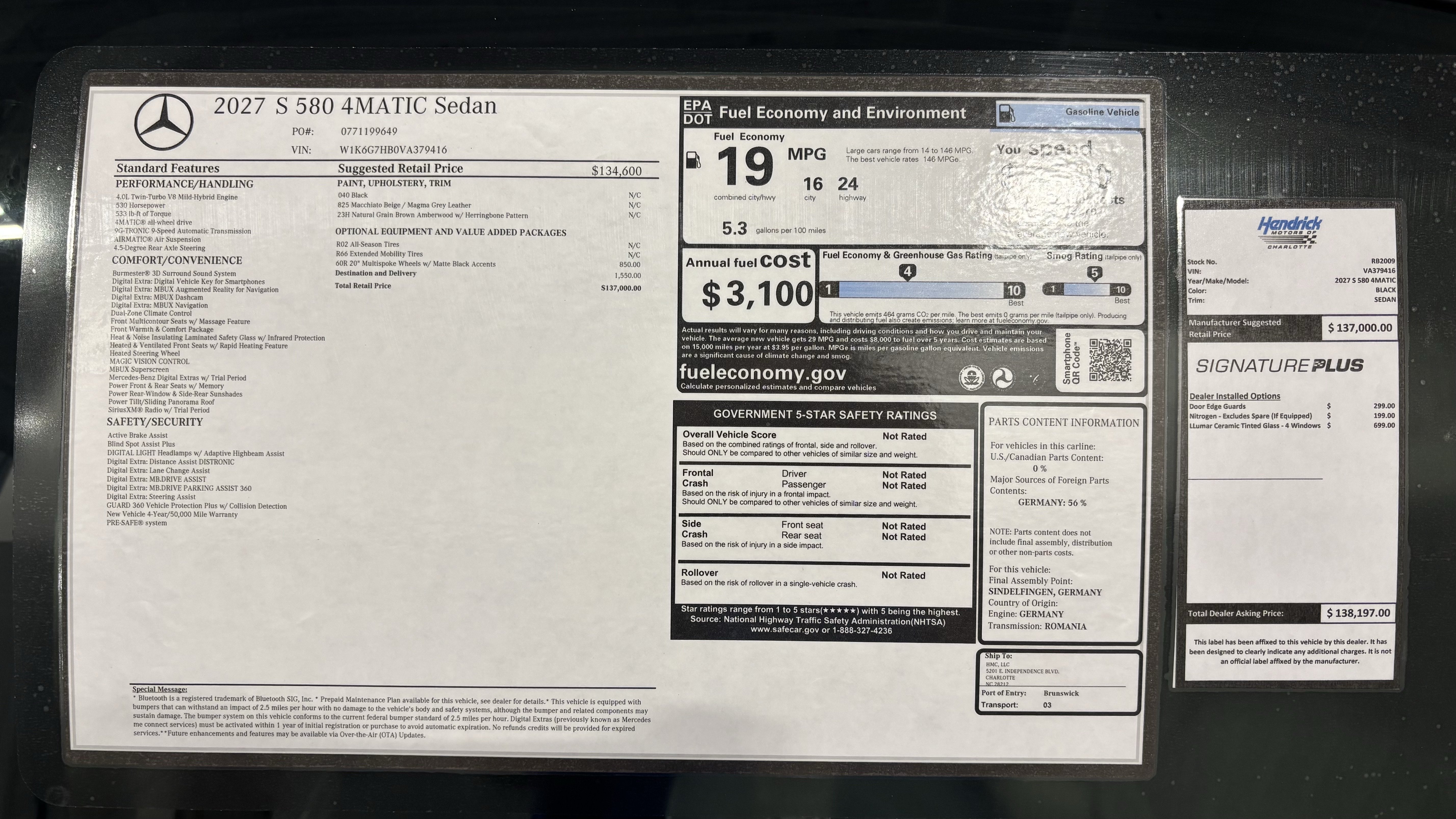 New 2027 Mercedes-Benz S 580 4MATIC Sedan image 25