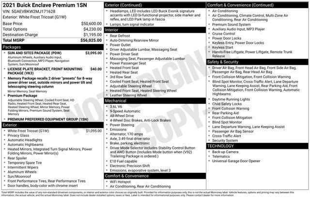 Used 2021 Buick Enclave Premium w/ Sun and Sites Package image 5