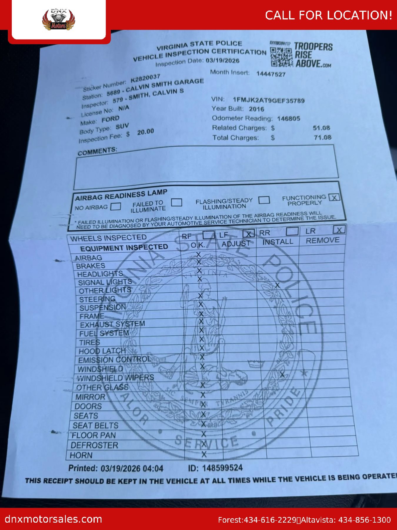 Used 2016 Ford Expedition EL Limited w/ Equipment Group 301A image 49