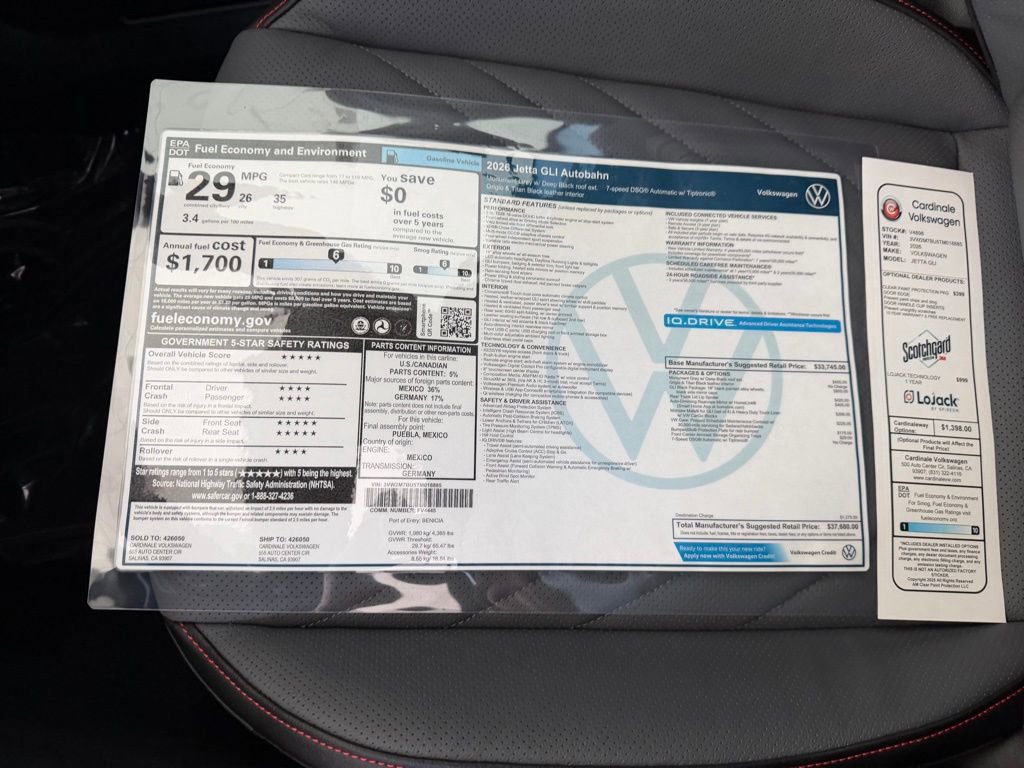 New 2026 Volkswagen Jetta GLI Autobahn image 30