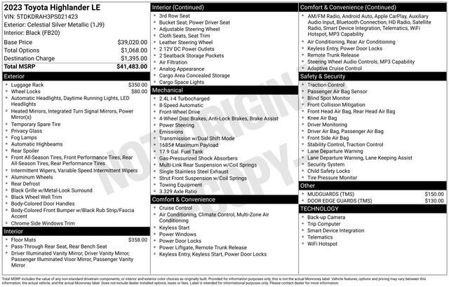 Used 2023 Toyota Highlander LE FWD image 27