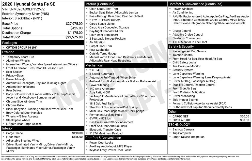 Used 2020 Hyundai Santa Fe SE image 33