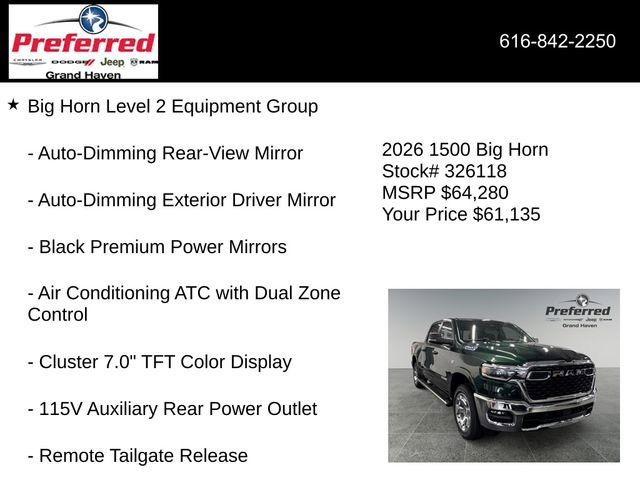 New 2026 RAM 1500 4x4 Crew Cab image 12