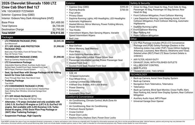 New 2026 Chevrolet Silverado 1500 LTZ w/ LTZ Premium Package image 37