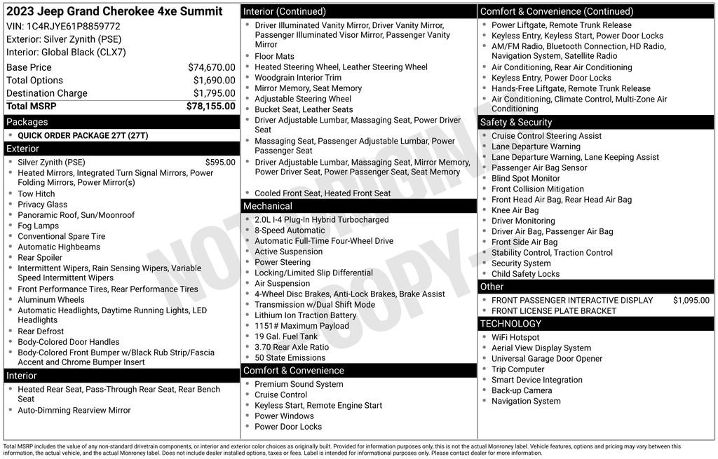 Used 2023 Jeep Grand Cherokee Summit image 35