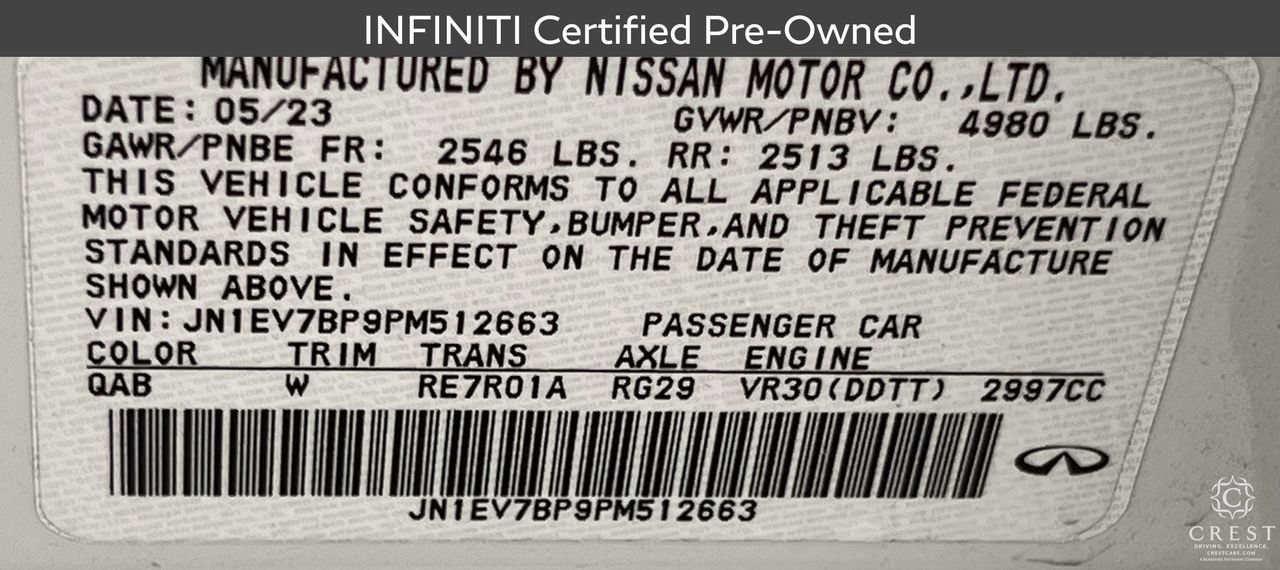 Certified 2023 INFINITI Q50 Luxe w/ Cargo Package RWD image 28