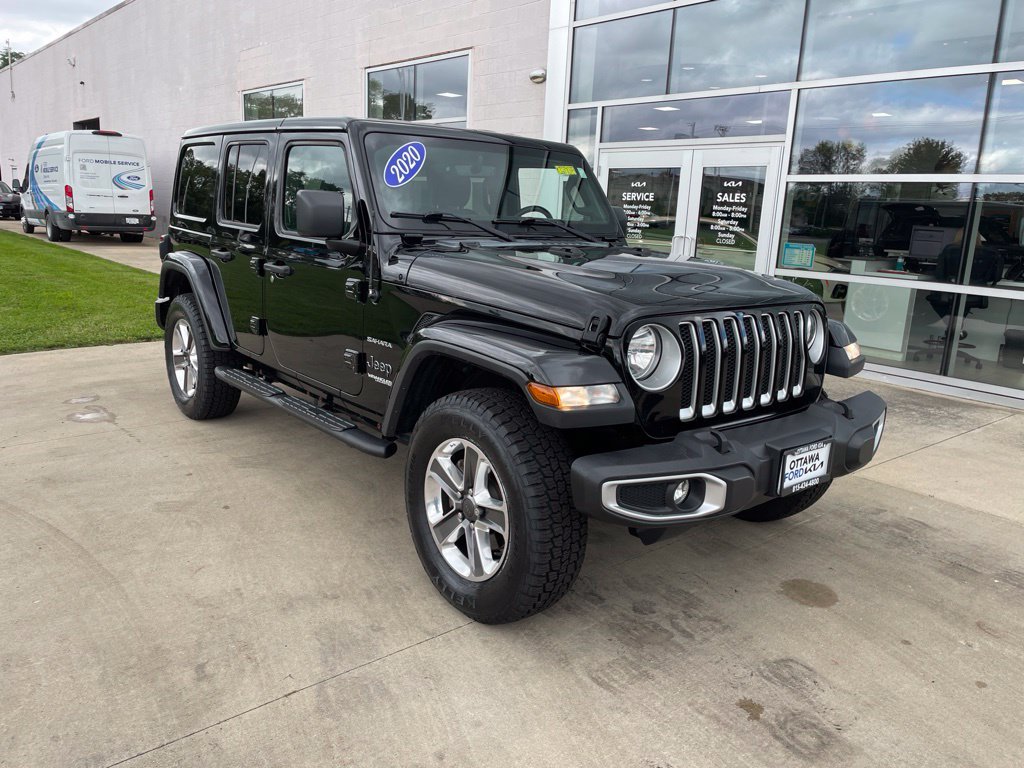 Used 2020 Jeep Wrangler Unlimited Sahara w/ Uconnect 4C Nav & Sound Group AWD/4WD image 1