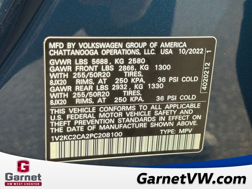 Certified 2023 Volkswagen Atlas Cross Sport SE w/ Panoramic Sunroof Package image 30