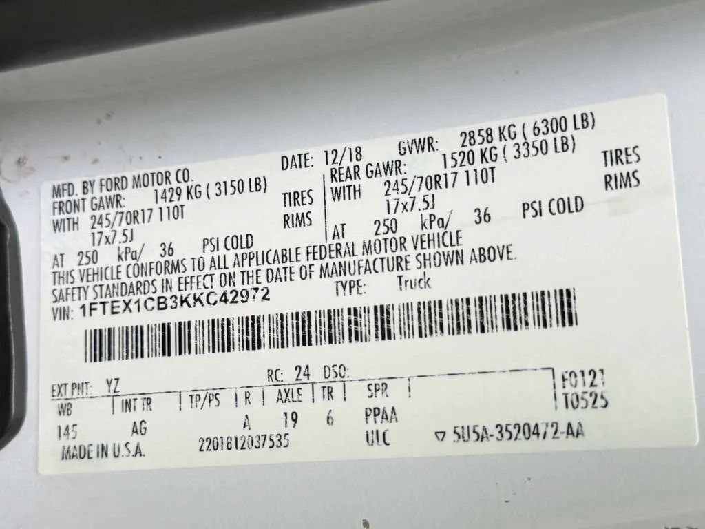 Used 2019 Ford F150 XL w/ Equipment Group 101A Mid RWD image 15